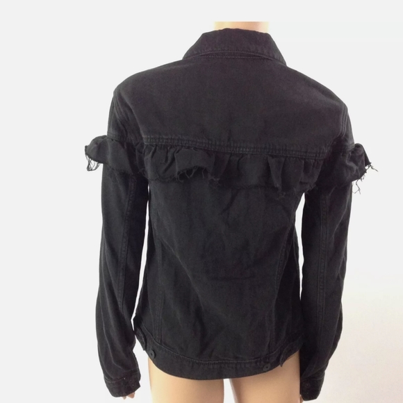 Anthropologie PAIGE Heidi Ruffle Denim Jacket S - Picture 2 of 8
